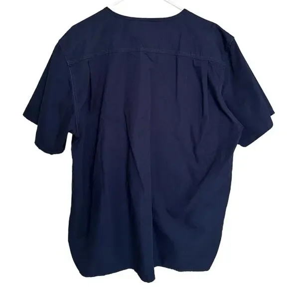 Carhartt Men's Ripstop Utility Scrub Top Navy Blue Size: Large - Picture 2 of 7